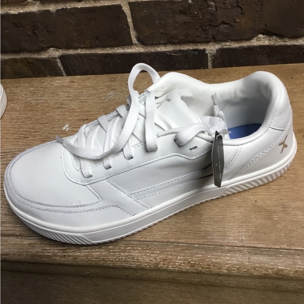 White Low-Top Leather Sneakers woman’s - Picture 7 of 14